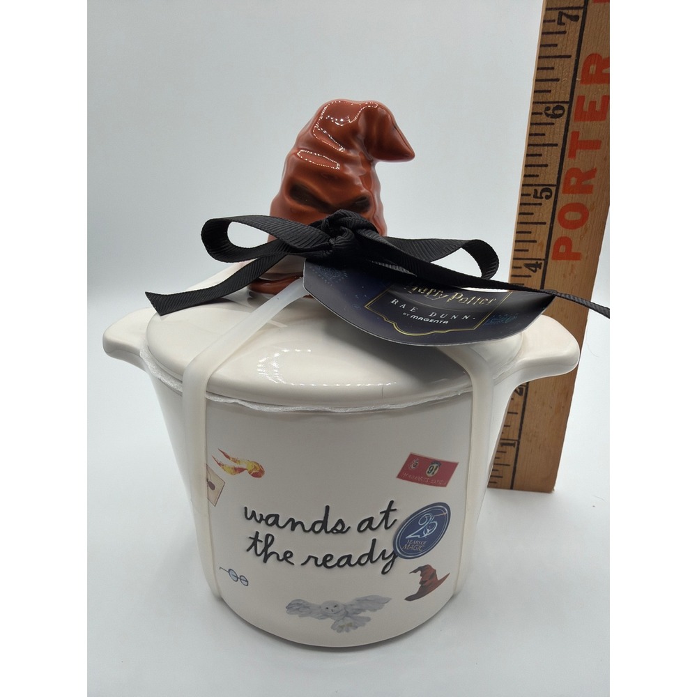 Rae Dunn x Harry Potter WANDS AT THE READY Sorting Hat Mini Baking Crock